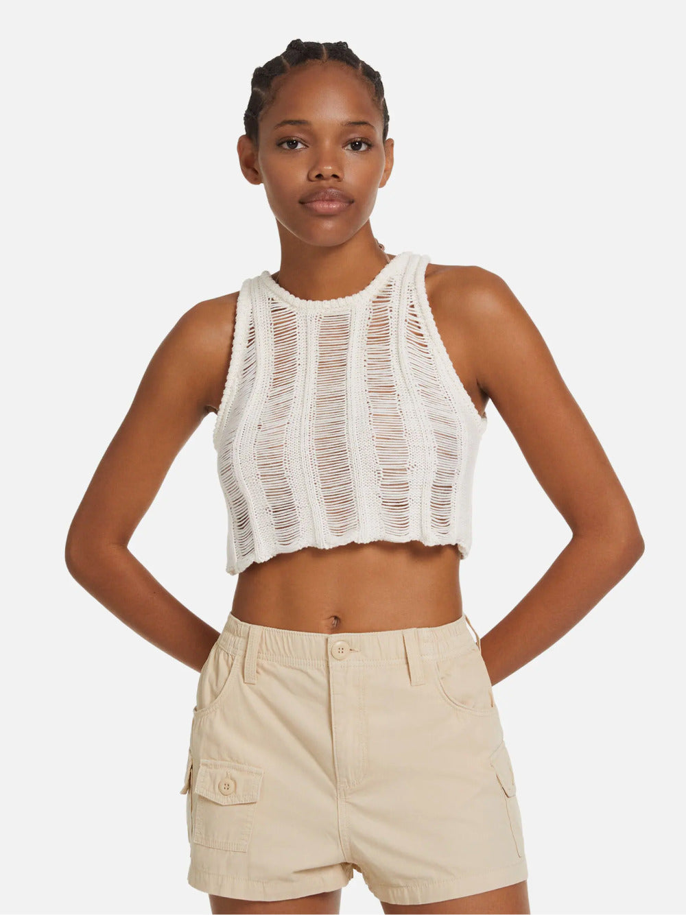 Shorts multicargo de algodón