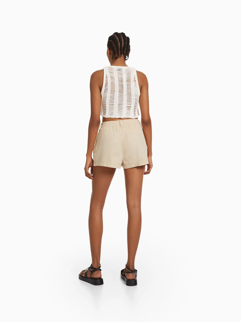 Shorts multicargo de algodón