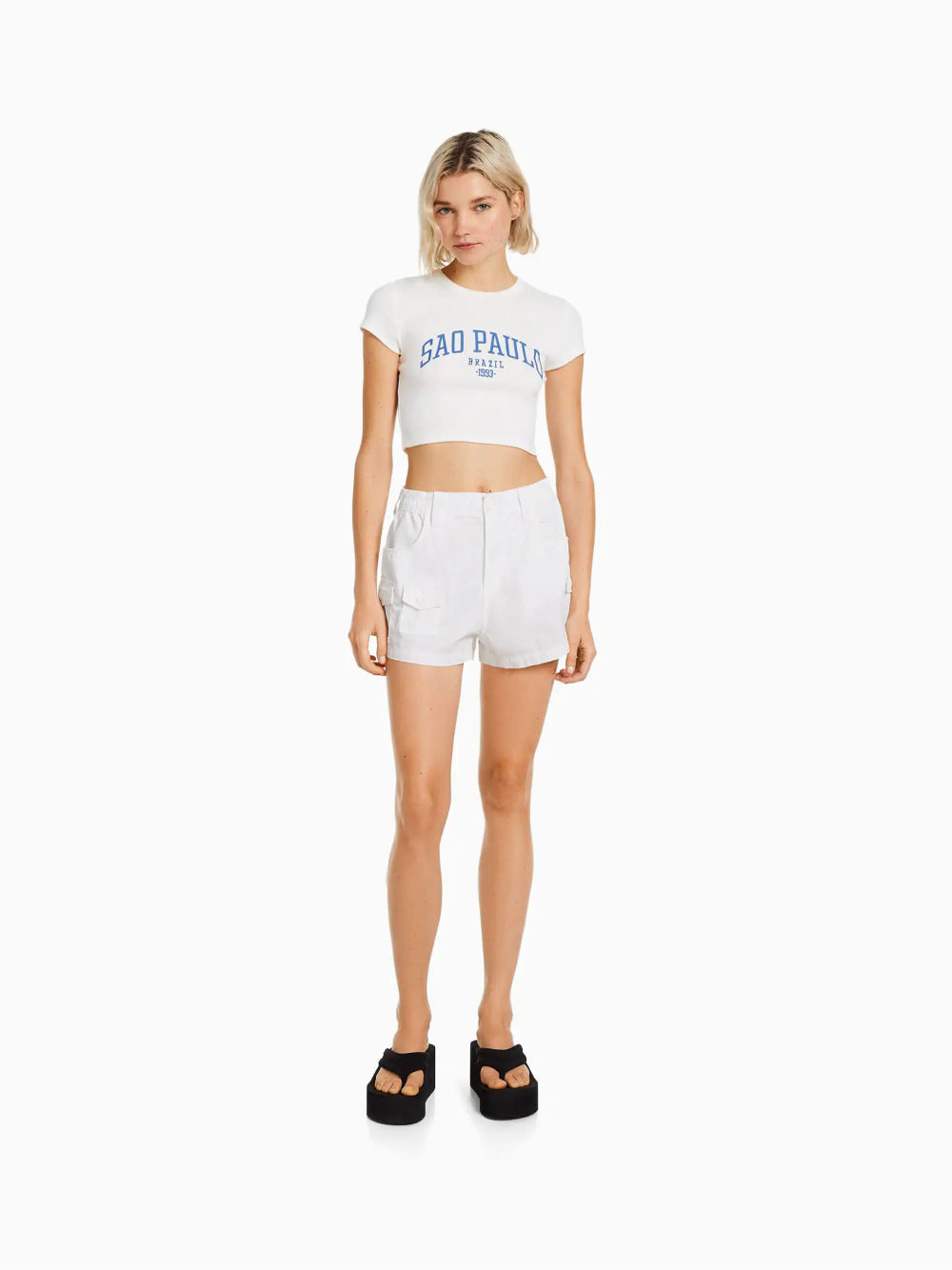Shorts multicargo de algodón