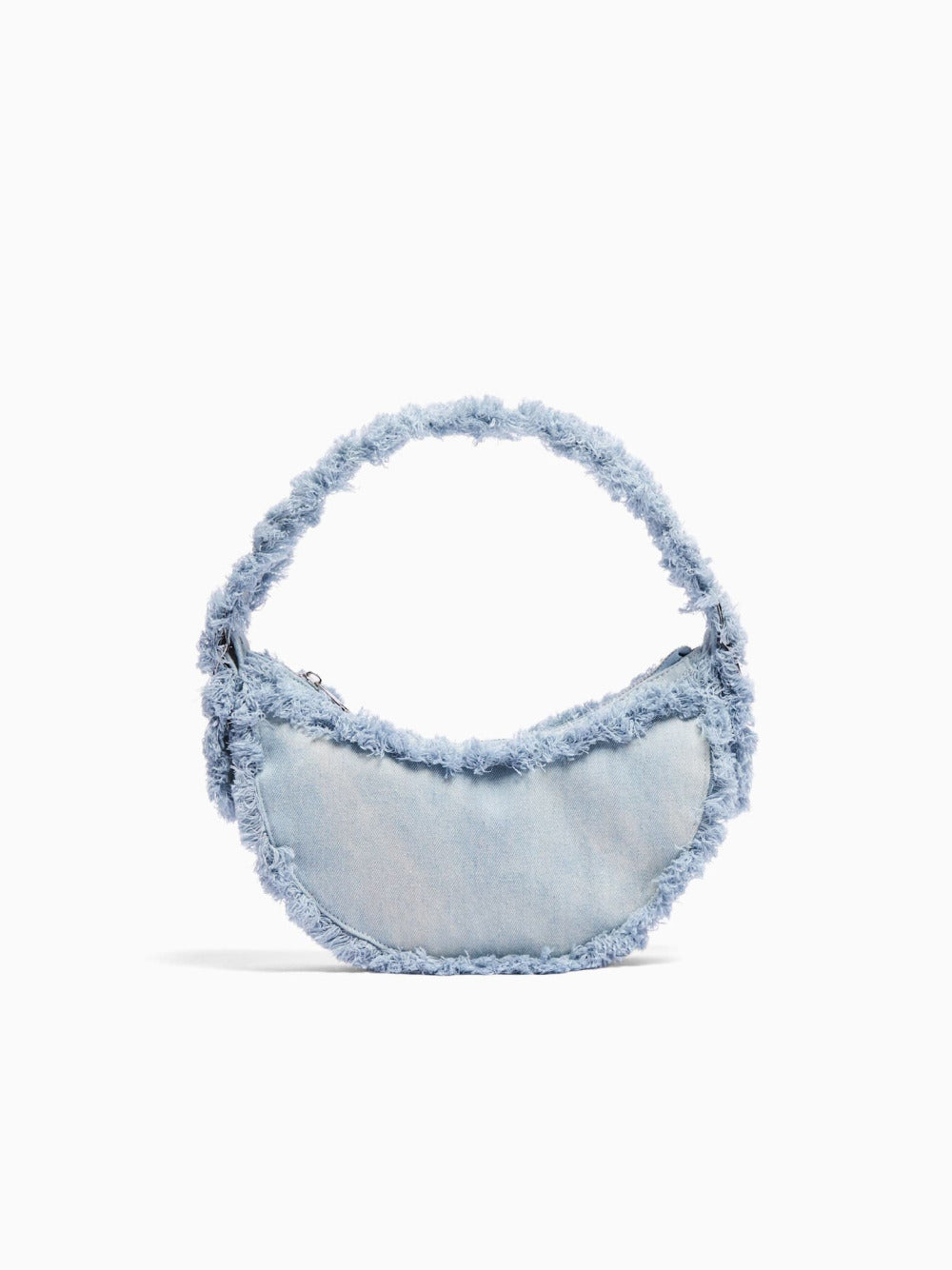 Borsa in denim con frange