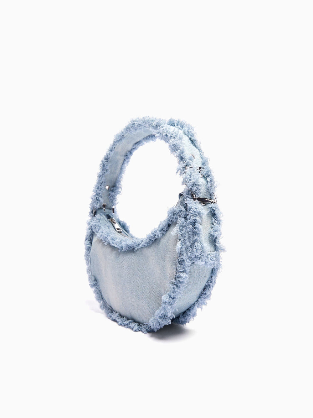 Borsa in denim con frange