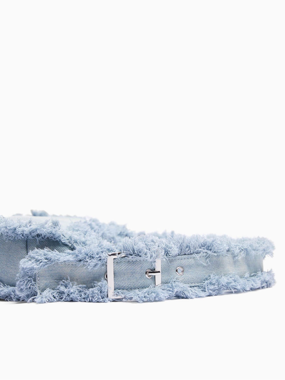 Borsa in denim con frange