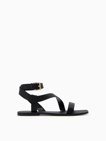 Platte sandalen met enkelbandje
