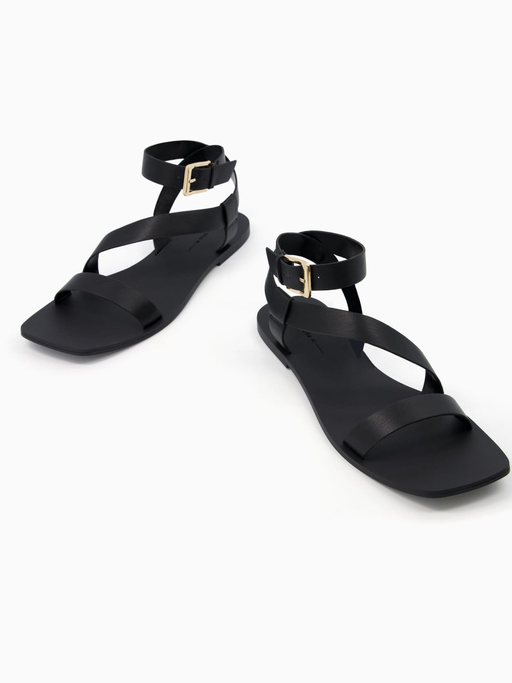 Platte sandalen met enkelbandje