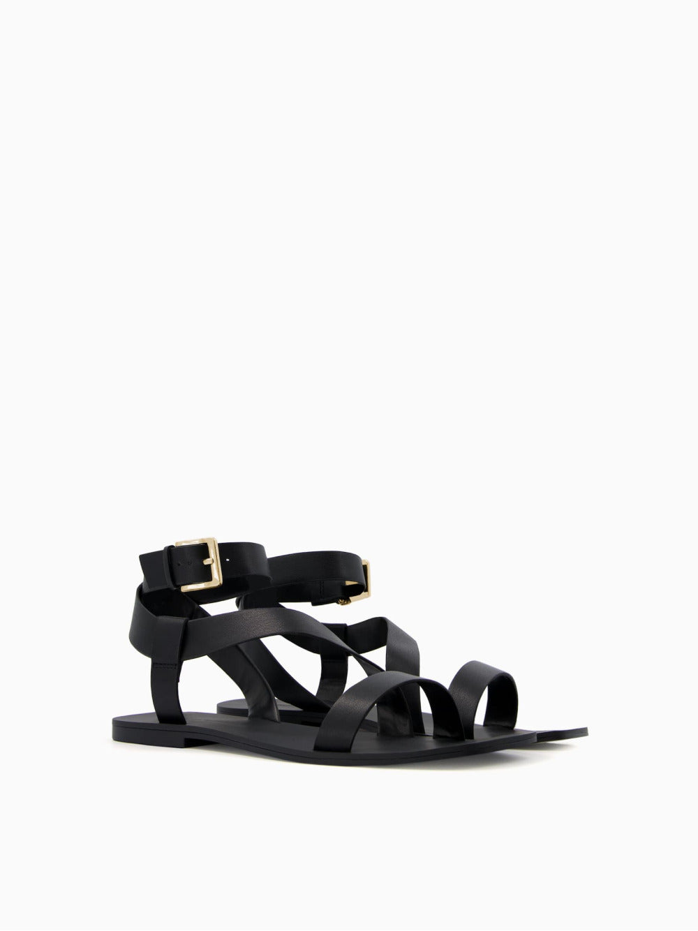 Platte sandalen met enkelbandje