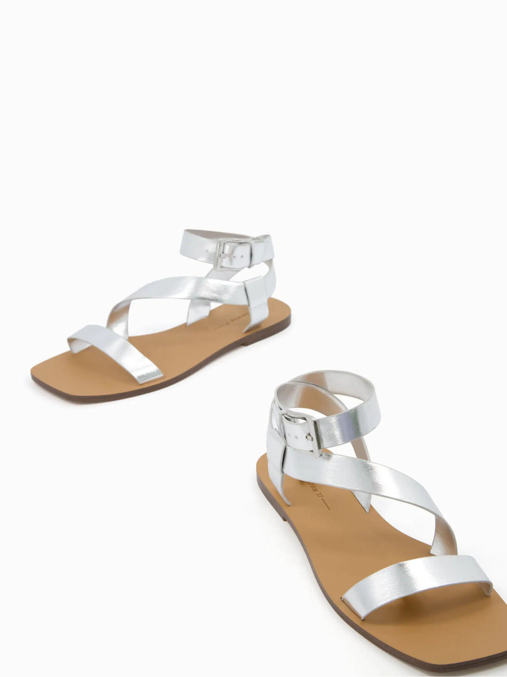 Platte sandalen met enkelbandje
