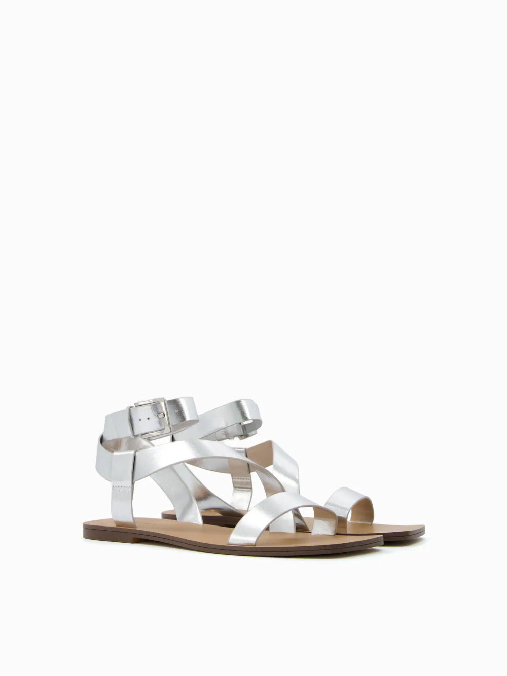 Platte sandalen met enkelbandje