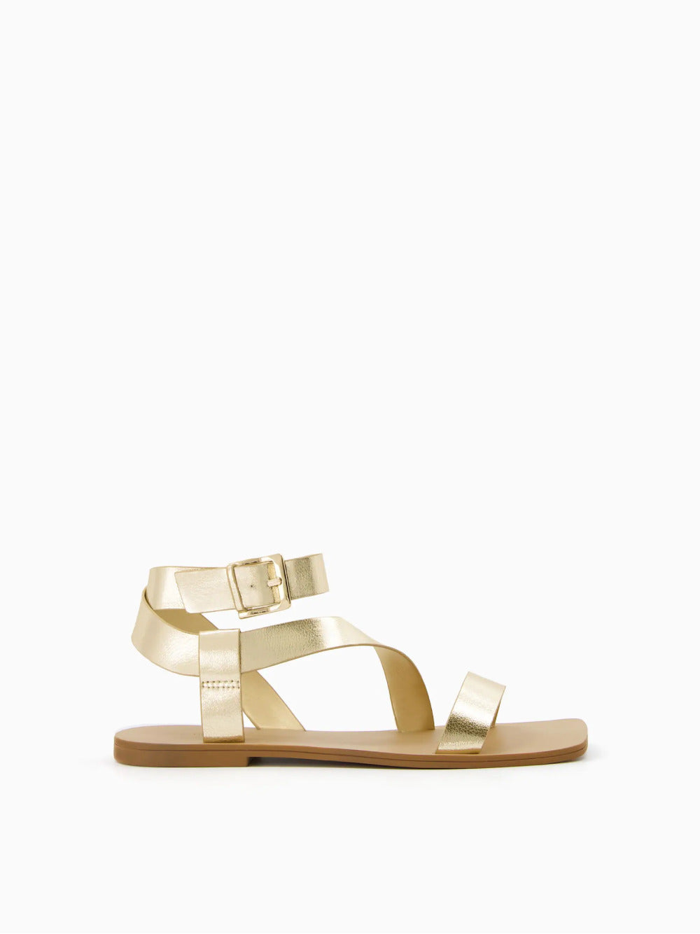 Platte sandalen met enkelbandje