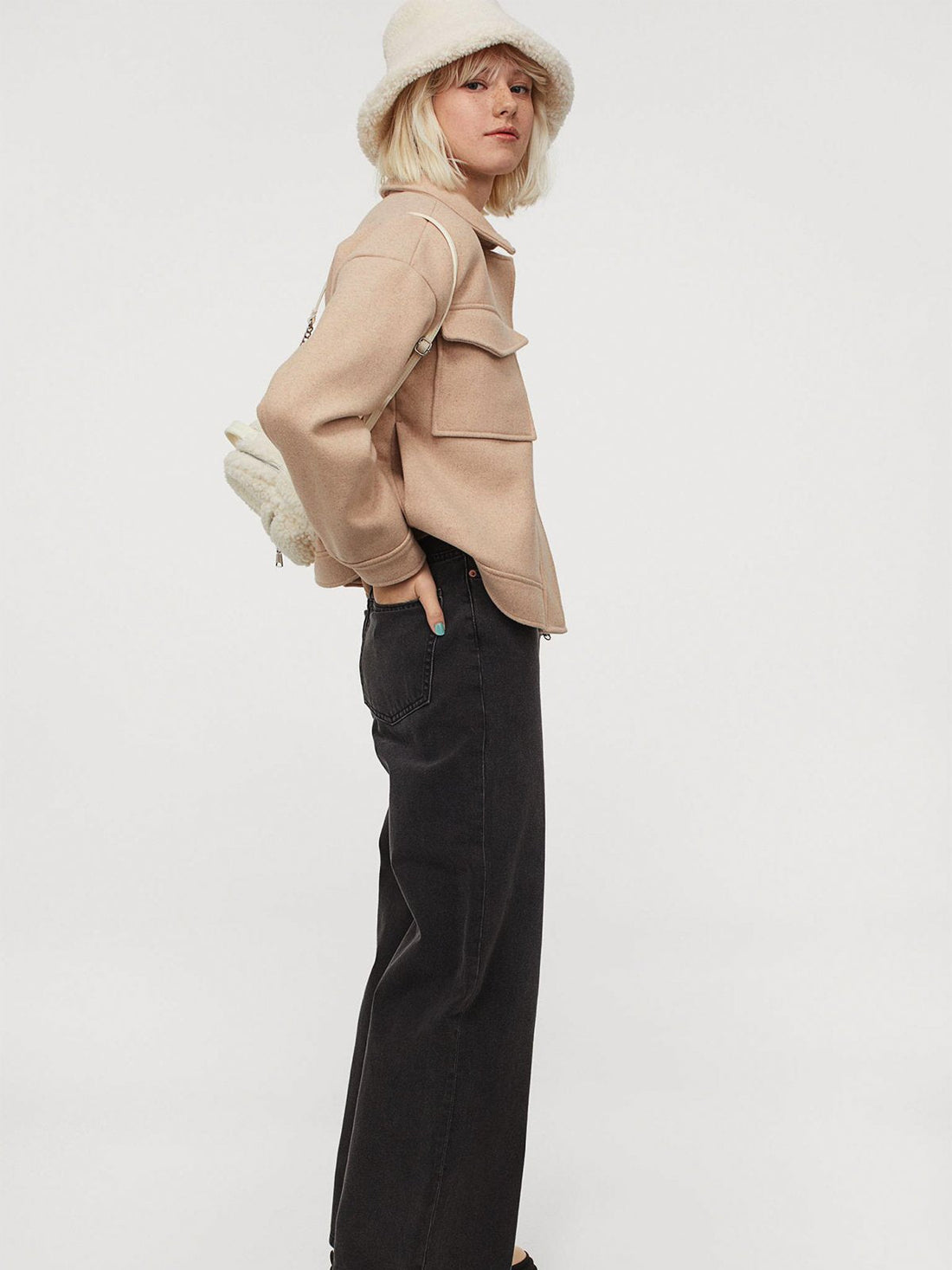 Jacke aus Wollmischung