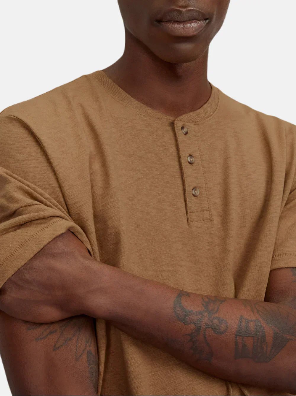 Le Henley en coton flammé