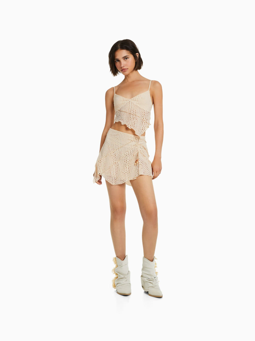 Rustikales Crop-Top mit Trägern