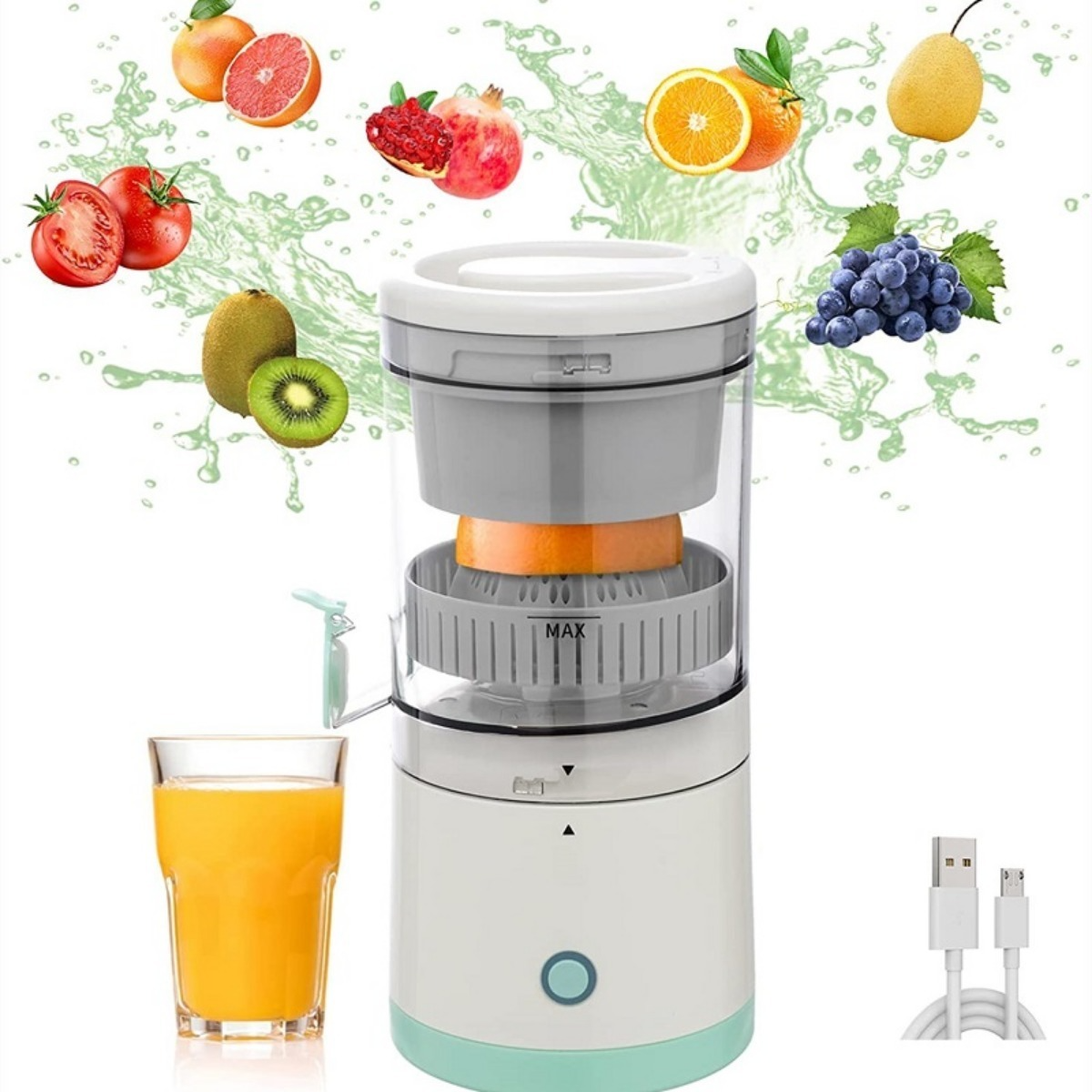 Exprimidor de frutas eléctrico portátil
