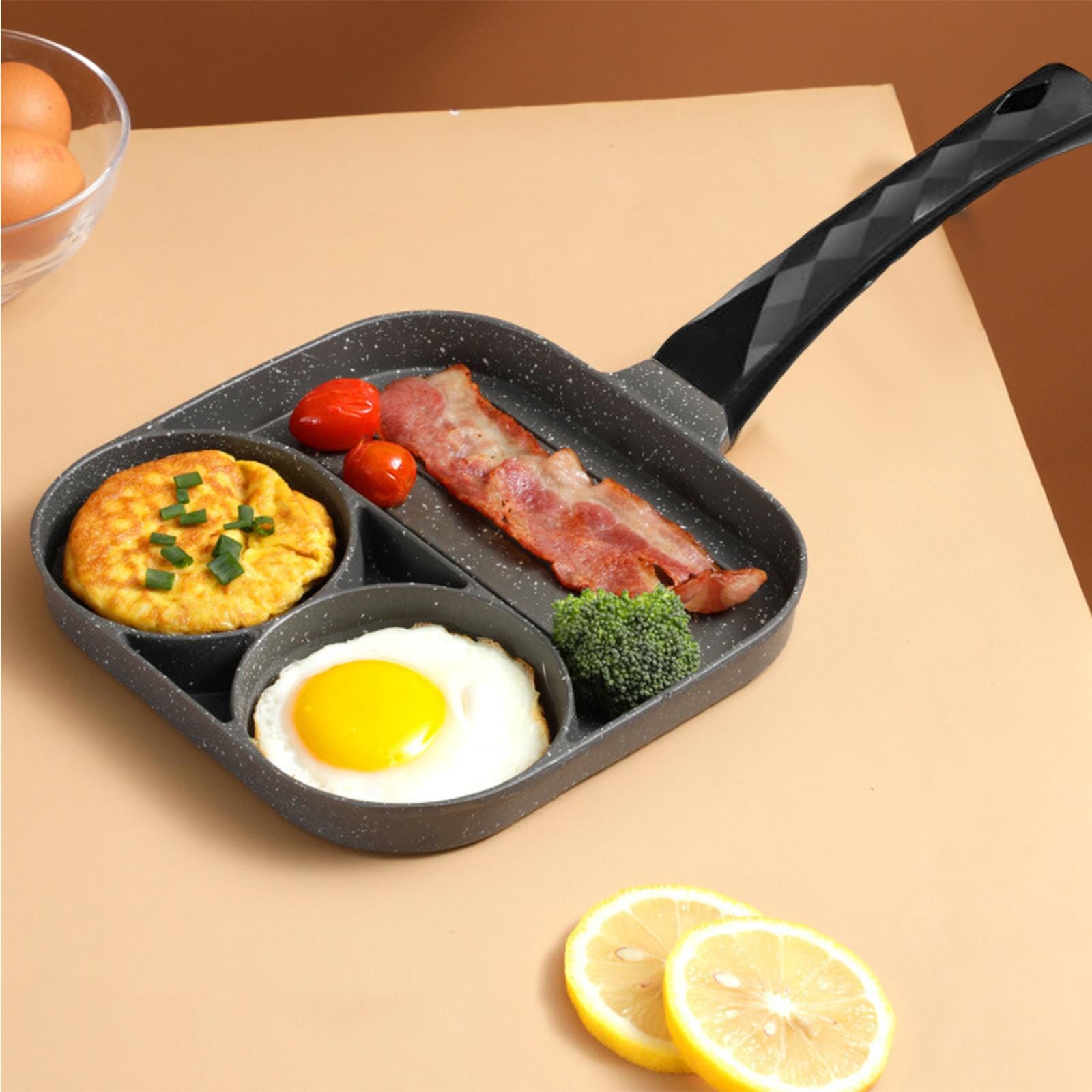 Koekenpan - 3 in 1 antiaanbaklaag + 4 houten lepels [gratis geschenk]